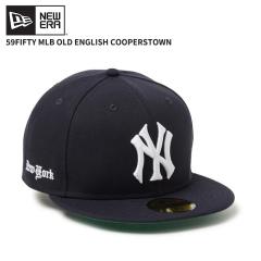 �j���[�G�� �����Y �L���b�v �X�q NEW ERA 59FIFTY MLB Old English �N�[�p�[�Y�^�E�� �j���[���[�N������L�[�X �l�C�r�[ �X�q �A���J�W
