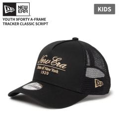 �j���[�G�� ���b�V���L���b�v �L�b�Y NEW ERA Youth 9FORTY A-Frame �g���b�J�[ Classic Script �u���b�N �X�q �q�� 14747020