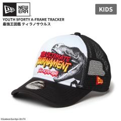 �j���[�G�� ���b�V���L���b�v �L�b�Y NEW ERA Youth 9FORTY A-Frame �g���b�J�[ �ŋ����}�� �e�B���m�T�E���X �z���C�g/�u���b�N �X�q �q