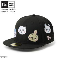 �j���[�G�� �������� �L���b�v ���f�B�[�X �X�q NEW ERA 59FIFTY �L����ALL OVER �u���b�N CAP 14864521