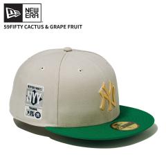 �j���[�G�� �����Y �L���b�v �X�q NEW ERA 59FIFTY Cactus & Grape Fruit �j���[���[�N�E�����L�[�X �X�g�[�� �P���[�O���[���o�C�U�[ CA