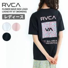 ルーカ レディース FLOWER WAVE BOX LOGO LOOSE FIT ST Tシャツ 半袖Tシャツ トップス BF04C200 RVCA レディース FLOWER WAVE BOX LOGO LOOSE FIT ST Tシャツ