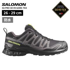 �T������ �����Y �h�� �g���C�������j���O�V���[�Y SALOMON XA �v�� 3D V9 �S�A�e�b�N�X XA PRO 3D V9 GORE-TEX Black/Dark Gull Gray/Ac