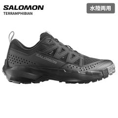 �T������ �����Y ���� �ʋC�� �E�H�[�^�[�V���[�Y SALOMON �e�����t�B�r�A�� TERRAMPHIBIAN Black / Black / Castlerock L49144000