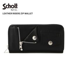 SCHOTT �V���b�g �����z ���U�[ ���C�_�[�X �W�b�v�E�H���b�g LEATHER RIDERS ZIP WALLET �T�C�t �E�H���b�g �A���J�W 7824970056