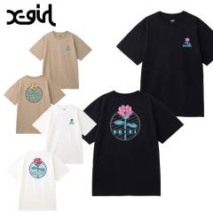 �G�b�N�X�K�[�� T�V���c X-girl FLOWER S/S TEE ����T�V���c ���f�B�[�X �J�b�g�\�[ �g�b�v�X 105222011007