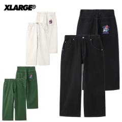 �G�N�X�g�����[�W X-LARGE HARDLY WORKING CONTRAST STITCH WIDE PANTS �����O�p���c ���[�N�p���c �����Y �{�g���X 101222031007