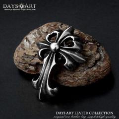 ピューター製 ビッグクロスコンチョ 十字架 長財布 レザーウォレット