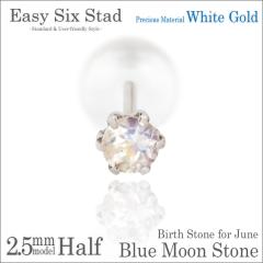 �u���[���[���X�g�[�� �s�A�X �������� K10 �z���C�g�S�[���h 2.5mm ���^6�{�� �X�^�b�h �Ў��P�i �_�u�����b�N�L���b�`�t