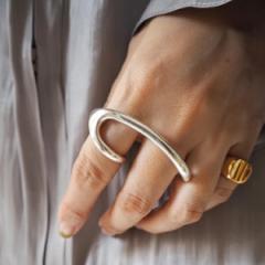 y[zTODAYFUL gDfCt LIFEs CtY Double Finger Ring (Silver925) _utBK[O 12020958@12990901y2024z y