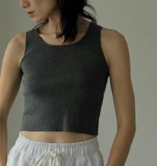 y[zanuke Ak[N anuke@Cropped Knit Tanktop Nbvhjbg^Ngbv 62410503 DgЂ݁y2024zySSzy2024tāz