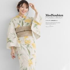 紫陽花柄 浴衣 帯 3点セット　M〜Ｌ 241-ykt10176ok_1.jpg