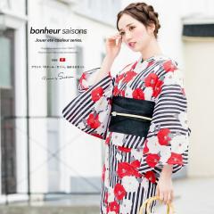 浴衣セット レディース レトロ 浴衣セット 大人 3点セット 黒 ブラック