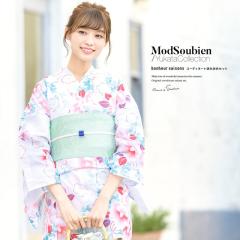浴衣セット レディース 浴衣セット 作り帯 大人 2点セット（浴衣/帯