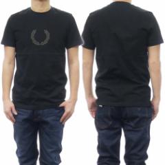 y20OFFIzFRED PERRY tbhy[ YN[lbNTVc M7708 / FLOCKED LAUREL WREATH GRA TEE ubN /2024tĐV