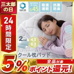 枕カバー 枕パッド クール枕パッド 2枚組 43×63 ひんやり 接触冷感 LBCPP-4363-2P おすすめ 人気 安い ベッド 布団 軽寝具 洗える 吸放