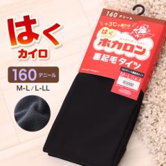 タイツ 裏起毛 発熱タイツ レディース 裏起毛タイツ ホカロン あたたかい あったかい 防寒 160デニール M-L L-LL 暖かい 保温 アツギ 黒 