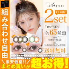 カラコン 1ヶ月 マンスリー TeAmo 両目 2カ月分 4枚まとめ買い 度あり 度なし カラーコンタクトレンズ ティアモ ブラ