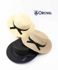 オーチバル・オーシバル 麦わら帽子 カンカン帽 ストローハット ORCIVAL OR-H0085BLA 国内正規品 2022