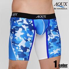 �{�N�T�[�p���c �����Y AQUX/�A�b�N�X Mid Long Boxer "Camo Blue" �{�N�T�[�p���c �j������ �����Y �p���c �Z�N�V�[ aqux