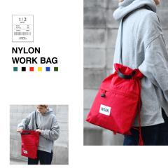 NYLON WORK BAG �В��o�b�O �����Y ���f�B�[�X 2way�o�b�O �V�����_�[�o�b�O A4 �c�^ �i�C���� ���� 1/2HALF �΂߂��� �莝�� �u�����h 