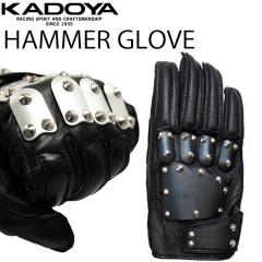 か*た様 KADOYA カドヤ ハンマーグローブ 本革 黒 バイク用 定番人気 KADOYA カドヤ ハンマーグローブ(A) HAMMER GLOVE アルミ合金