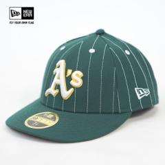 NEW ERA ニューエラ キャップ 帽子 LP 59FIFTY MLB Pinstripe オークランド・アスレチックス ダークグリーン 13515718