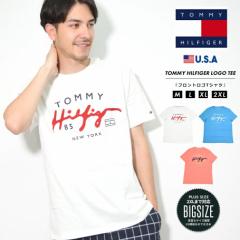 【メール便送料無料】TOMMY HILFIGER トミーヒルフィガー Tシャツ メンズ 半袖 ブランド ロゴ刺繍 ゆったり 大きめ Signature Grid T-Shi