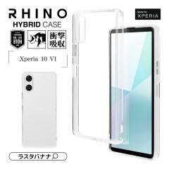 Xperia 10 VI SO-52E SOG14 �P�[�X �J�o�[ �n�C�u���b�h RHINO �ϏՌ��z�� MIL�K�i TPU�o���p�[�P�[�X 7970XP106HACL ���X�^�o�i�i