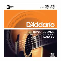 Daddario@AR[XeBbN 80/20 Bronze Round Wound EJ10-3D 3ZbgpbNq__Ir