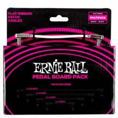 ERNIE BALL 6387 FLAT RIBBON PATCH CABLES PEDALBOARD MULTI-PACK - WHITE pb`P[uqA[j[{[r