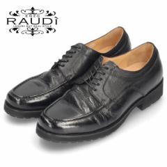 RAUDI ラウディ R-11105 メンズ カジュアルシューズ ブラック 革靴 レースアップシューズ  セール