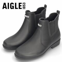 AIGLE エーグル レインブーツ メンズ カーヴィル 2 ラバーブーツ 黒 ZZHNA60 ノワール ブラック 長靴 ショート丈 サイドゴアブーツ 防水 
