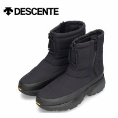 デサント メンズ ブーツ ACTIVE WINTER BOOTS + 30 ブラック アクティブ ウインターブーツ ショート 防水 撥水 防滑 ファスナー 靴