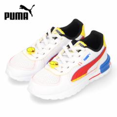 PUMA プーマ キッズ ジュニア スニーカー PUMA x SMILEYWORLD 384491-01 ホワイト グラビトン スマイリーワールド JR 子供靴 セール