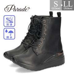 �u�[�c ���f�B�[�X ���� �h�� ���� ���[�X�A�b�v�E�F�b�W�\�[���u�[�c �T�C�h�W�b�v Parade H6143PR �u���b�N ��