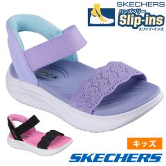 �X�P�b�`���[�Y �X���b�v�C���Y �L�b�Y �T���_�� SKECHERS Slip-ins �E���g�� �t���b�N�X 3.0 �G�����T �u���[�Y �m�[�}���� ���̎q �K�[
