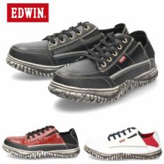エドウィン EDWIN ESM-104 スニーカー メンズ ローカット カジュアル シューズ ブラック レッド ホワイト 作業靴 安全靴 ワークシューズ
