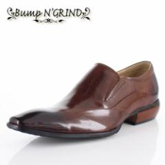 メンズ ビジネスシューズ Bump N GRIND バンプ アンド グラインド 靴 BG-6051 CAMEL ブラウン スリッポン 本革 紳士靴