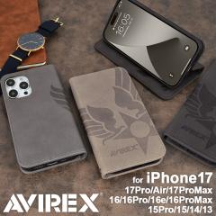 iPhone17 17Pro 17ProMax air �P�[�X �蒠�^ �u�����h AVIREX �A���B���b�N�X �X�^���v���S�X�G�[�h �蒠 �P�[�X �X�}�z�P�[�X iphone16 