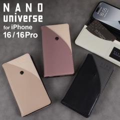 iPhone16 �P�[�X �蒠�^ iPhone16pro �P�[�X nano universe �i�m���j�o�[�X �蒠�^ �P�[�X �o�C�J���[ �~���[ �� �J�[�h ���[ iphone16 