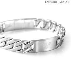 �G���|���I �A���}�[�j �u���X���b�g EMPORIO ARMANI �X�e�����X�X�`�[�� �`�F�[�� �����Y EGS2435040 �V���o�[ �A�N�Z�T���[