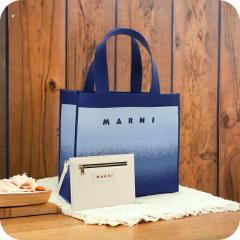 �}���j �g�[�g�o�b�O ���f�B�[�X MARNI �|���G�X�e�� �C�^���A SHMP0076A5 �u���[�n �o�b�O