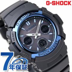 gショック ジーショック G-SHOCK 電波 ソーラー AWG-M100A-1AER アナデジ スタンダードモデル ブラック 黒 ブルー CASIO カシオ 腕時計