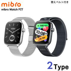 �~�u�� Watch FIT �[�d���N�H�[�c �X�}�[�g�E�H�b�` �u�����h �����Y ���f�B�[�X Bluetooth �ւ��x���g mibro �f�W�^�� �u���b�N �� �I��