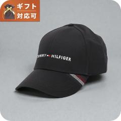 �g�~�[�q���t�B�K�[ TOMMY HILFIGER TH FOUNDATION COTTON 6 PANEL CAP �L���b�v AM0AM12532BDS-BLACK �����Y �X�q �u�����h