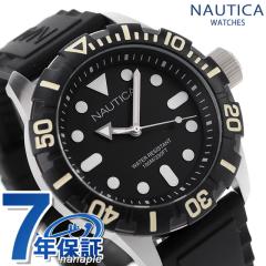 �m�[�e�B�J NAUTICA �����Y �r���v 100m�h�� �u���b�N �V���R���x���g 44mm A09600G NSR100 �W�F���[