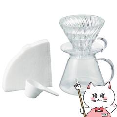 HARIO S-VGBK-02-T Simply V60OXu[COLbg[hbp[Zbg NA ϔMKX 600ml 1-4tp ][H@Ή][] 