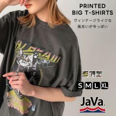 クラシカルエルフ夏新作 java ジャバコラボ トップス Tシャツ レディース トレンド 猫 モチーフ 綿 100％ ヴィンテージ ライク ピグメン