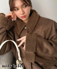 �N���V�J���G���t�H�V�� mily bilet �A�E�^�[ �R�[�g ���f�B�[�X  �_�炩 �t�F�C�N���[�g�� �W���P�b�g �H�D�� ������ �I�[�o�[�T�C�Y 
